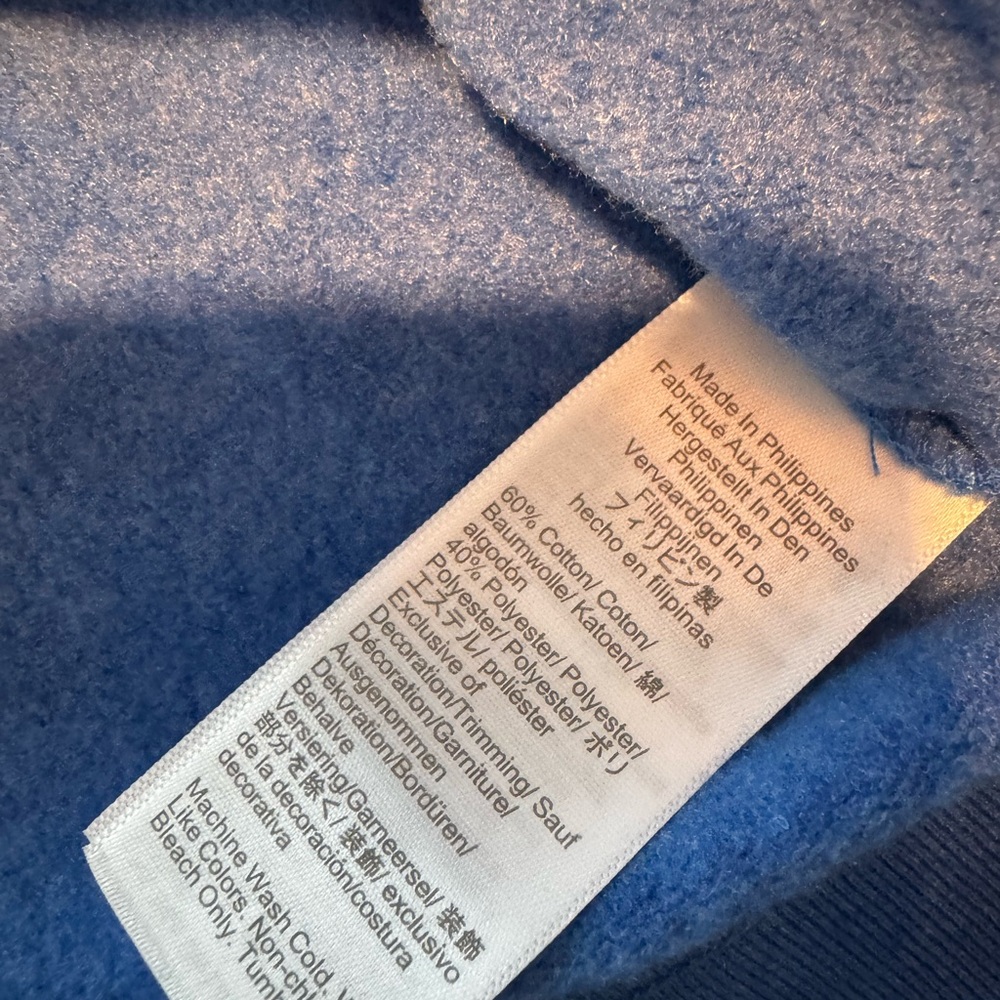 NWT J Crew Cozy Blue Hoodie - Picture 5 of 9
